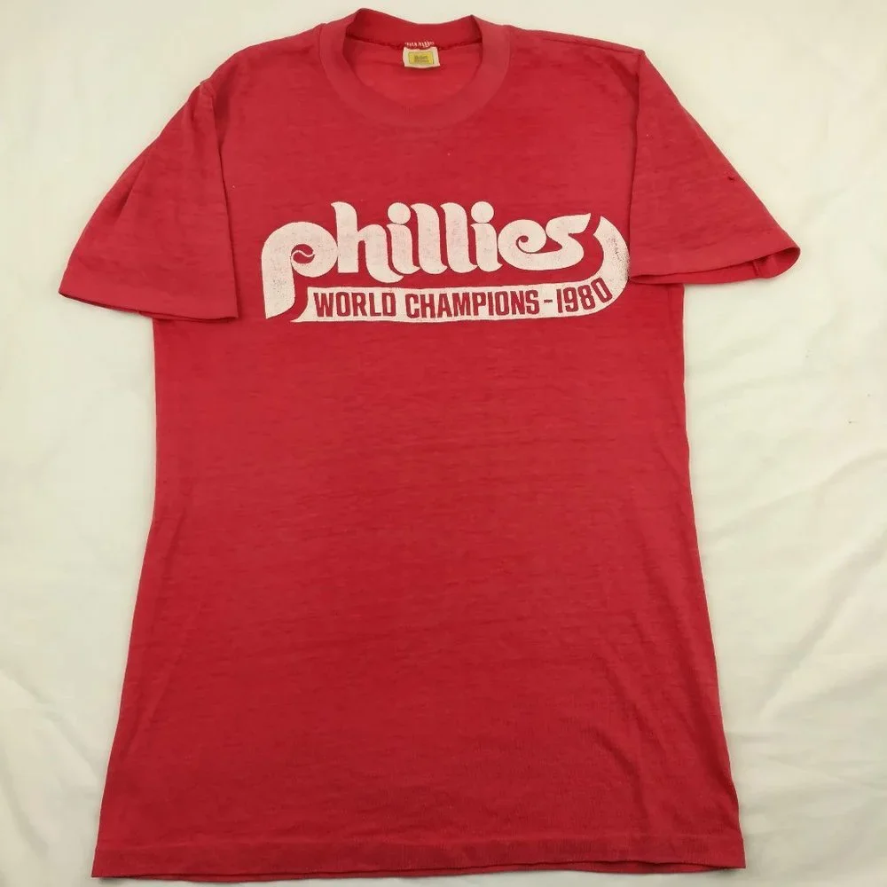 Vintage 1980 Philadelphia Phillies World Series Champions T-Shirt - Picture 1 of 6